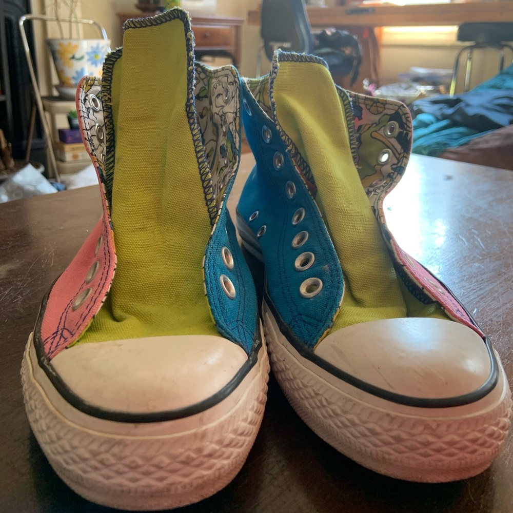 Vintage Color Block Converse